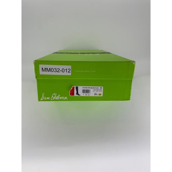 Sam Edelman 9.5 Black Sylvia Leather HeeledKneeHigh BootsPointedToe-ATHLETIC FIT - Picture 10 of 10